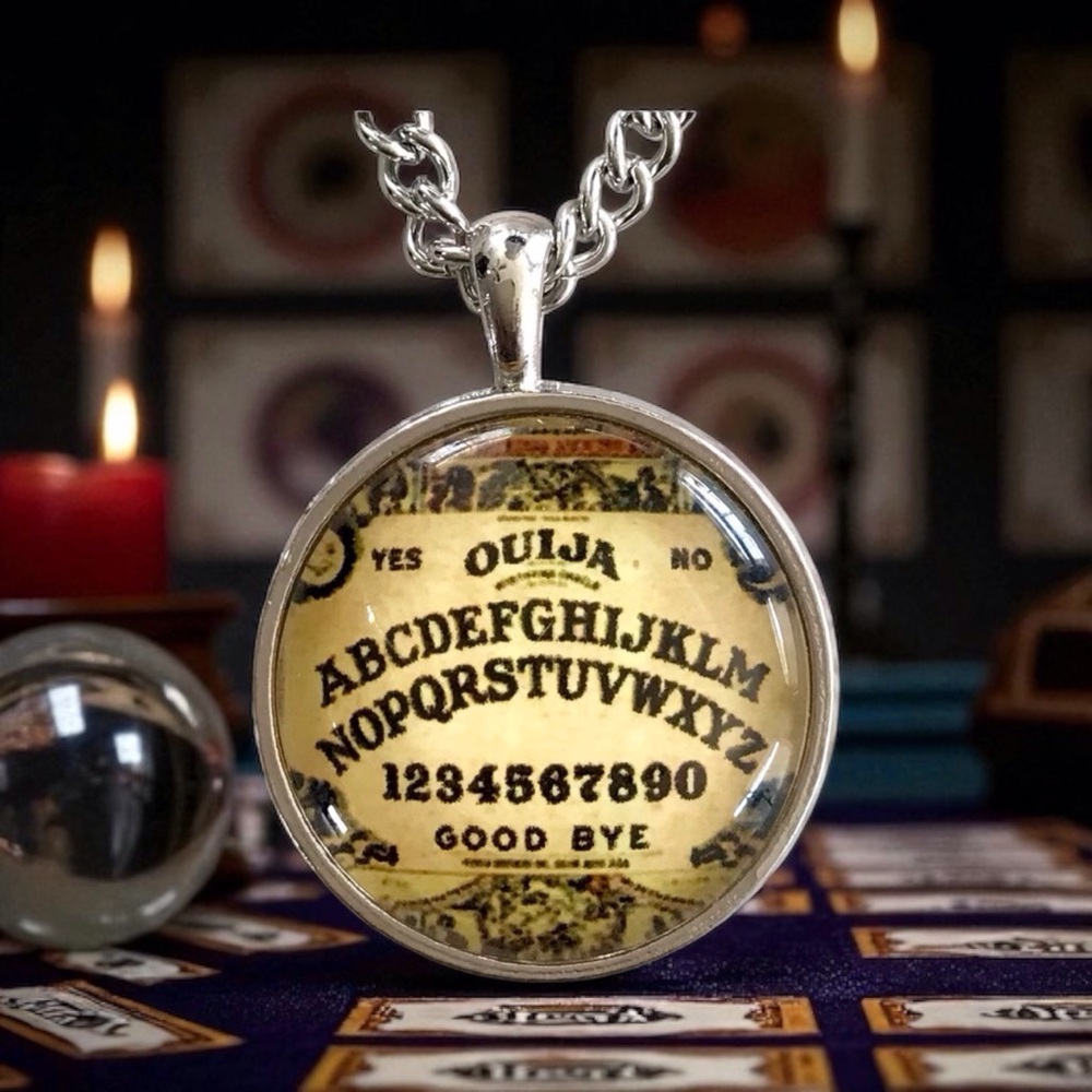 🆕 Ouija Coin Pendant Necklace Stainless Steel